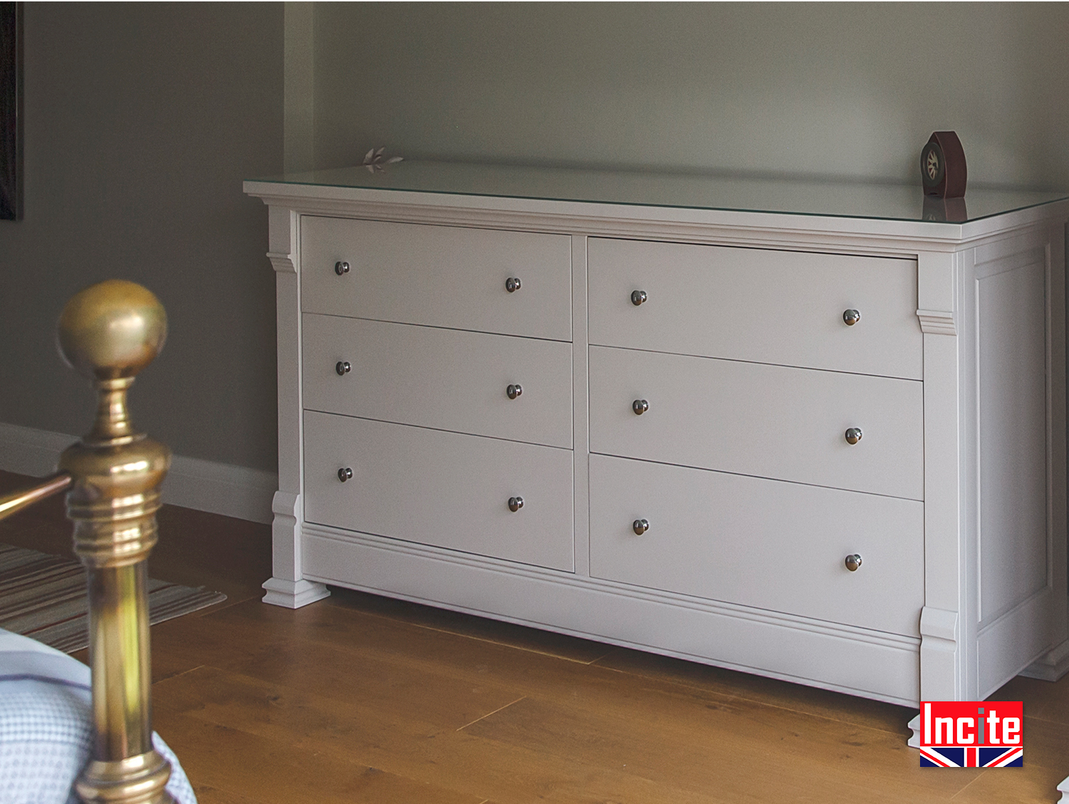 Bespoke Painted Oak Chest of Drawers Incite Interiors